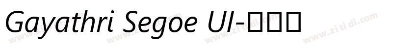 Gayathri Segoe UI字体转换
